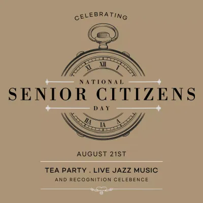 Beige Vintage Celebration Event Social Media Post