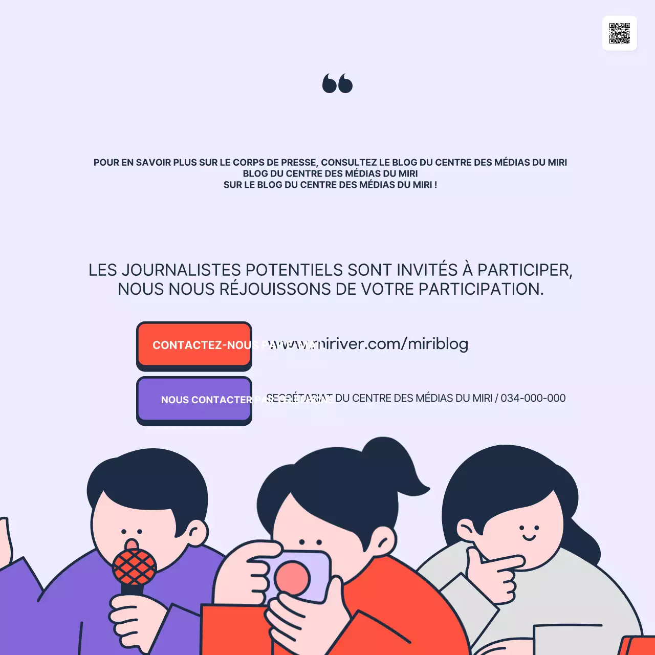 Promouvoir le recrutement de journalistes étudiants branchés en mauve et en rouge