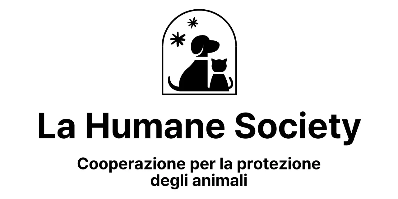 Associazione per la protezione degli animali con un simpatico logo illustrato di un cane e un gatto