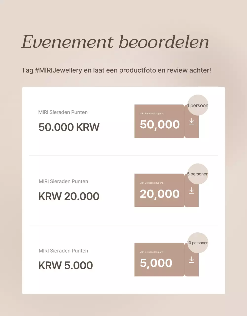 Promoot uw pagina met juwelenreviews in bruin en beige