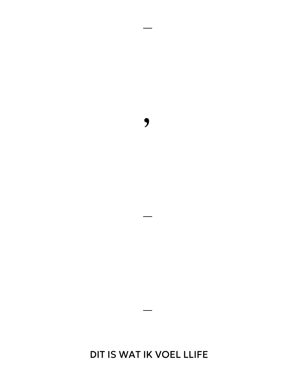 Eenvoudige, persoonlijke koopwaar met sentimentele zinnen in schreefletters