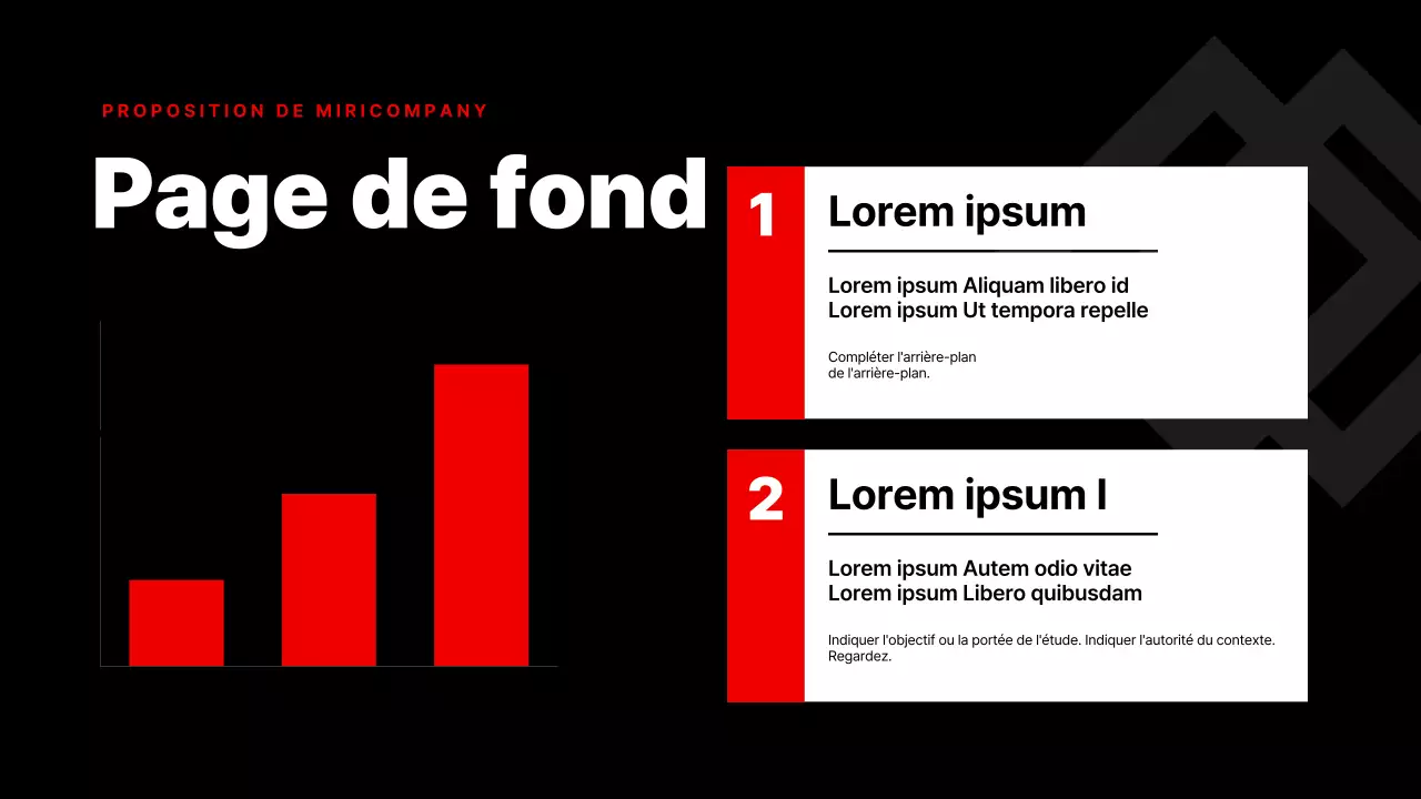 Présentation d'entreprise simple en rouge et noir