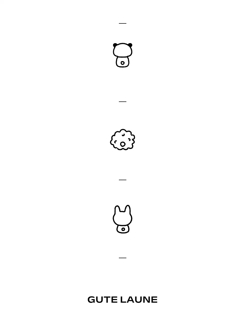 Niedliche Cafe-Ware mit Abbildungen von Tieren von hinten