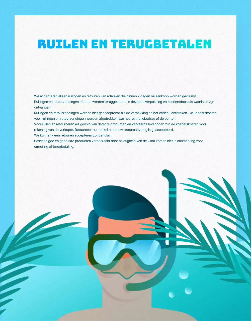 Promoot een evenement met vintage zomerartikelen in lichtblauw