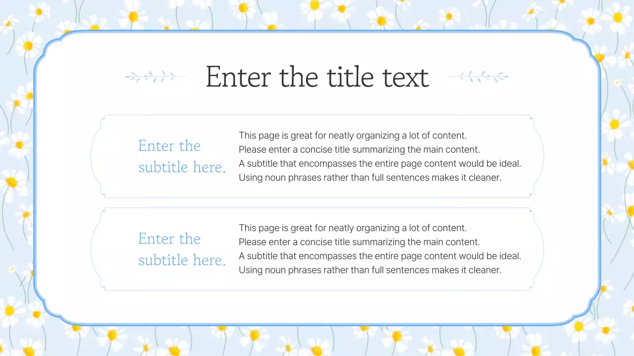 Blue Floral Summer Presentation