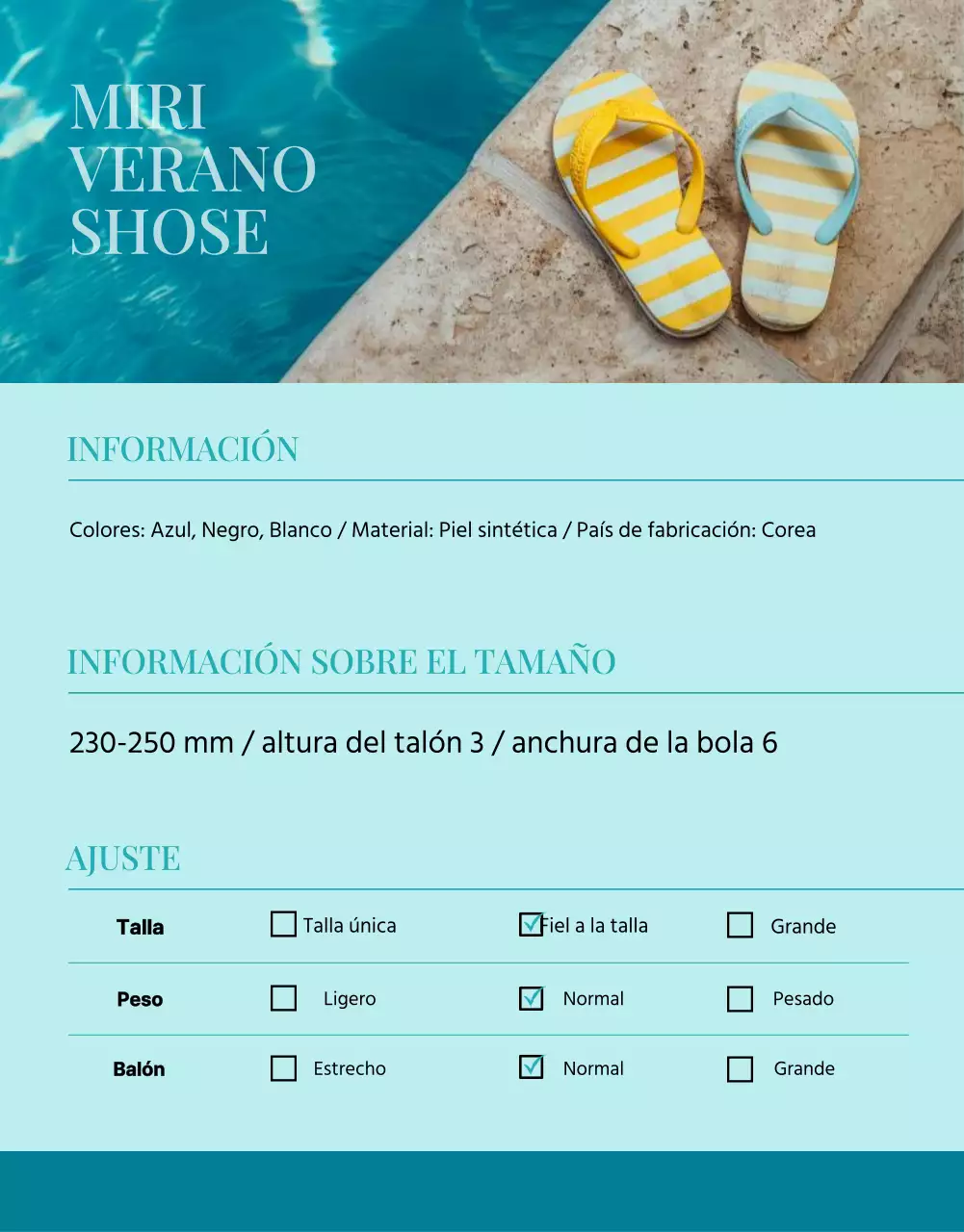 Promover zapatos de verano de moda en azul claro