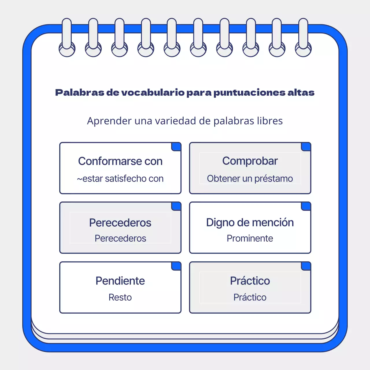 Promoción de las clases de verano del TOEIC con fondo azul