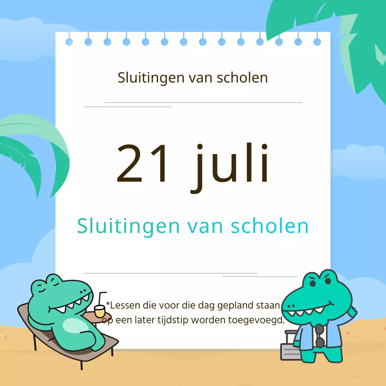 Kitscherige zomersluiting in chartreuse en lichtblauw