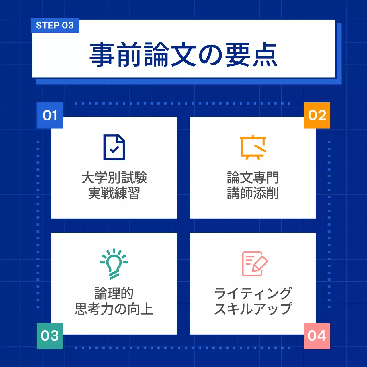 青 シンプル 入試説明会 ポスター Instagram カルーセル