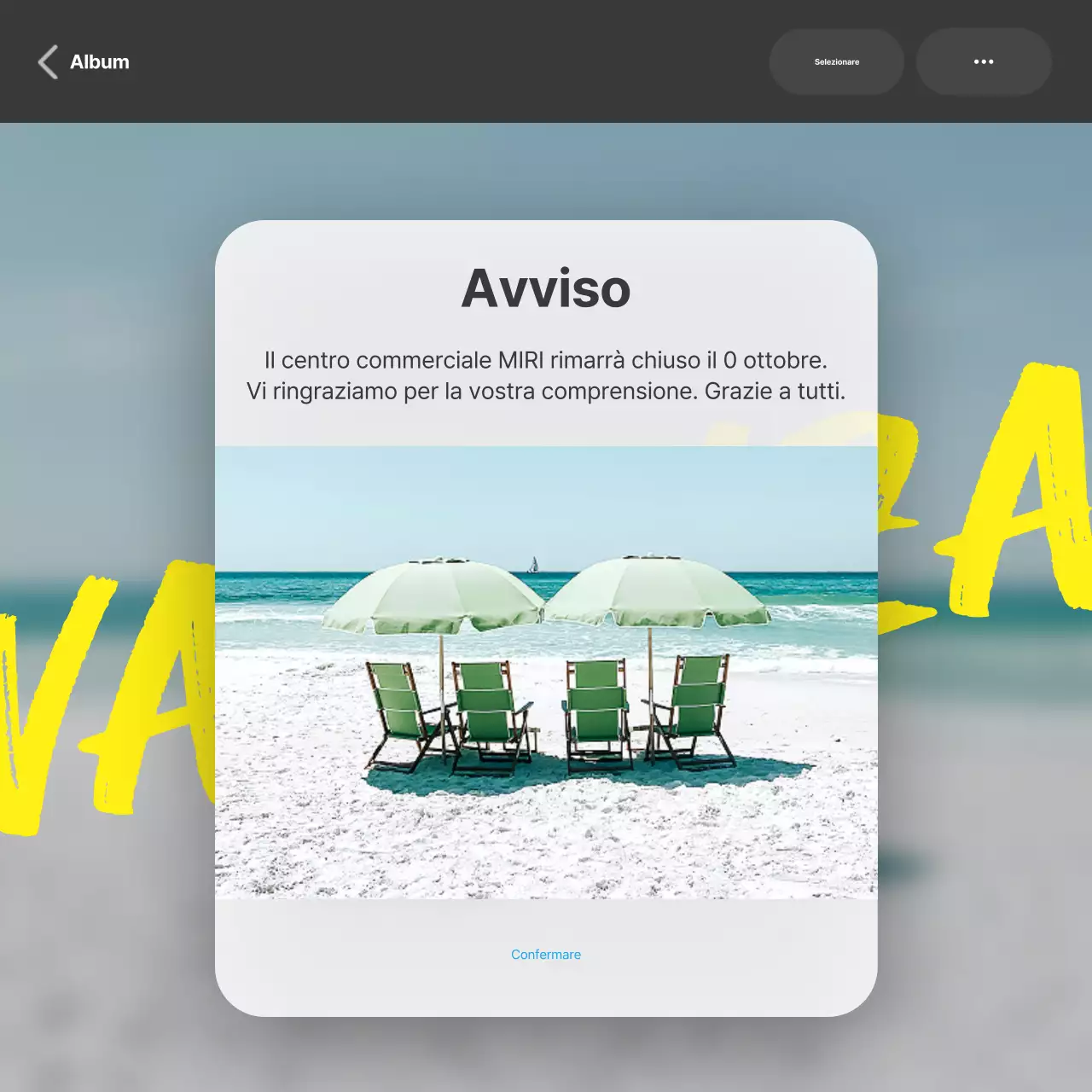 Annunci di chiusura di tendenza in giallo e azzurro