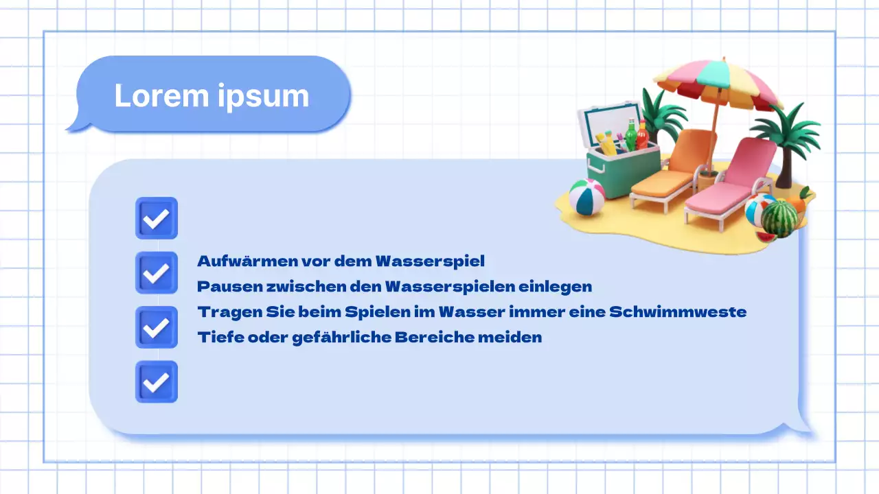 Blaue und hellblaue Unterrichtsmaterialien für die Sommerferien