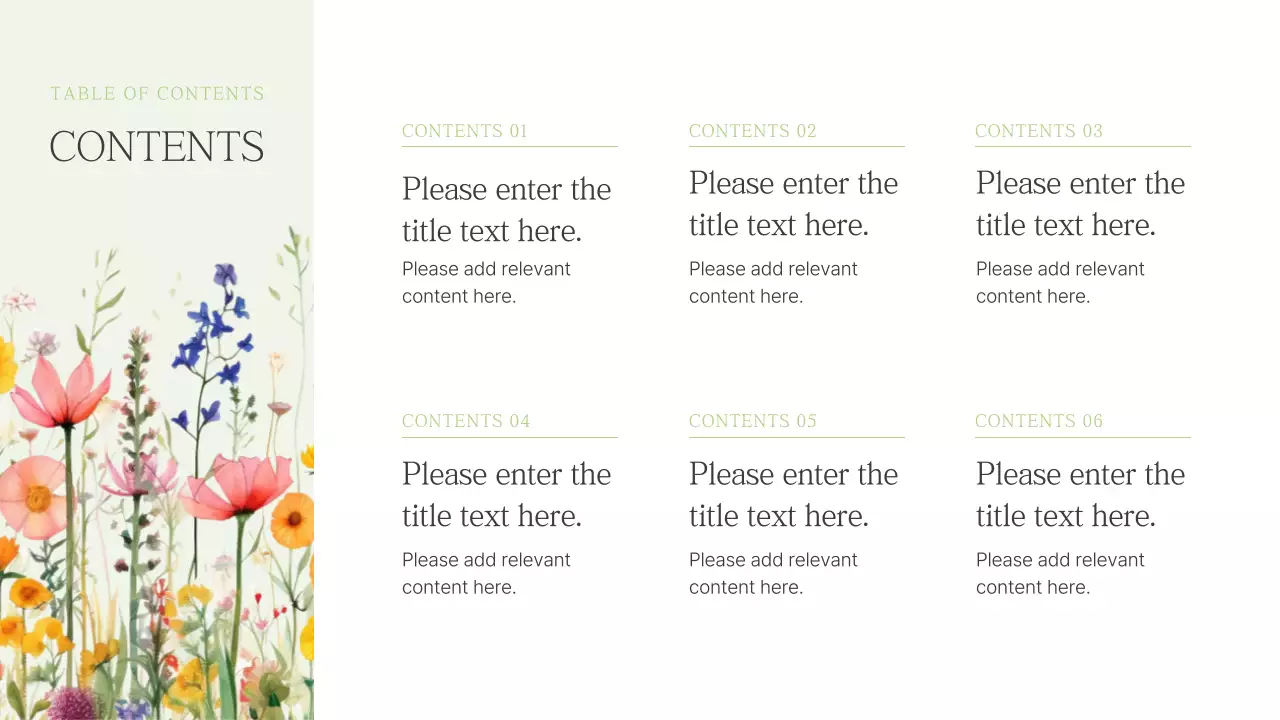 Presentasi Dokumen Bunga Berwarna-warni