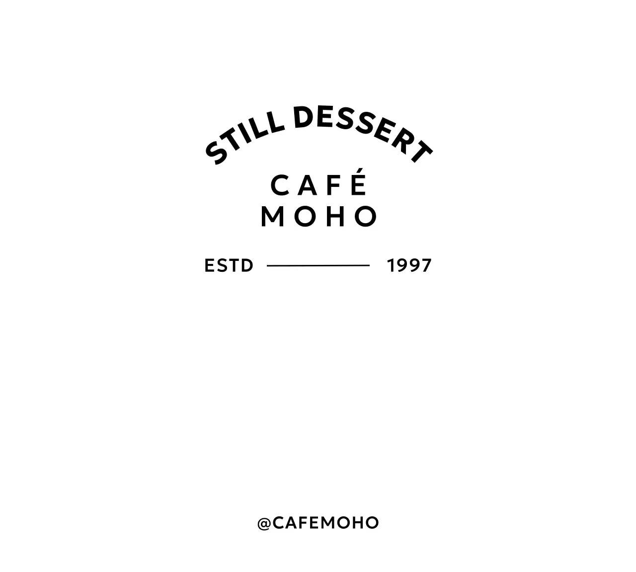 Marchandise de café avec mise en page du texte et illustrations de desserts