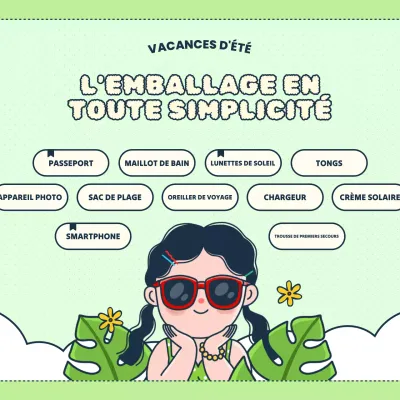 Un billet sur la préparation des vacances d'été en chartreuse et jaune