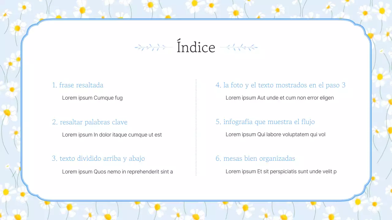 Sencillas flores de verano en presentación azul claro y amarillo