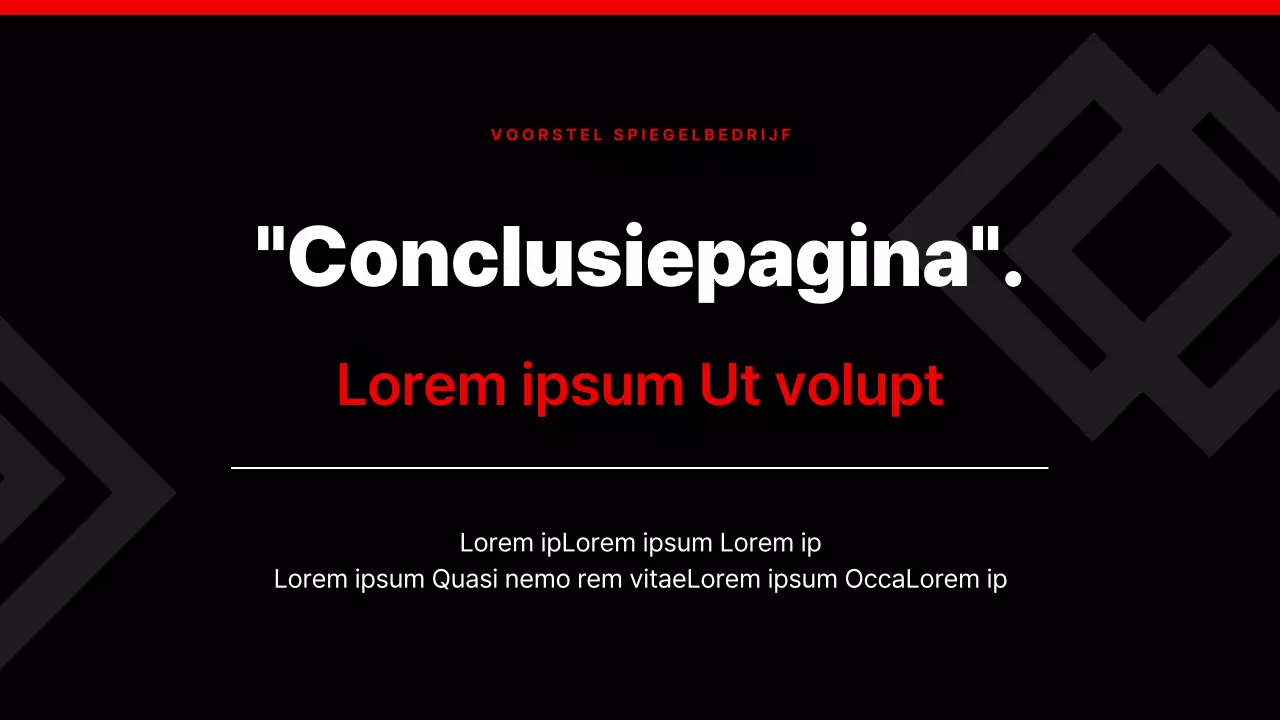 Eenvoudige bedrijfspresentatie in rood en zwart