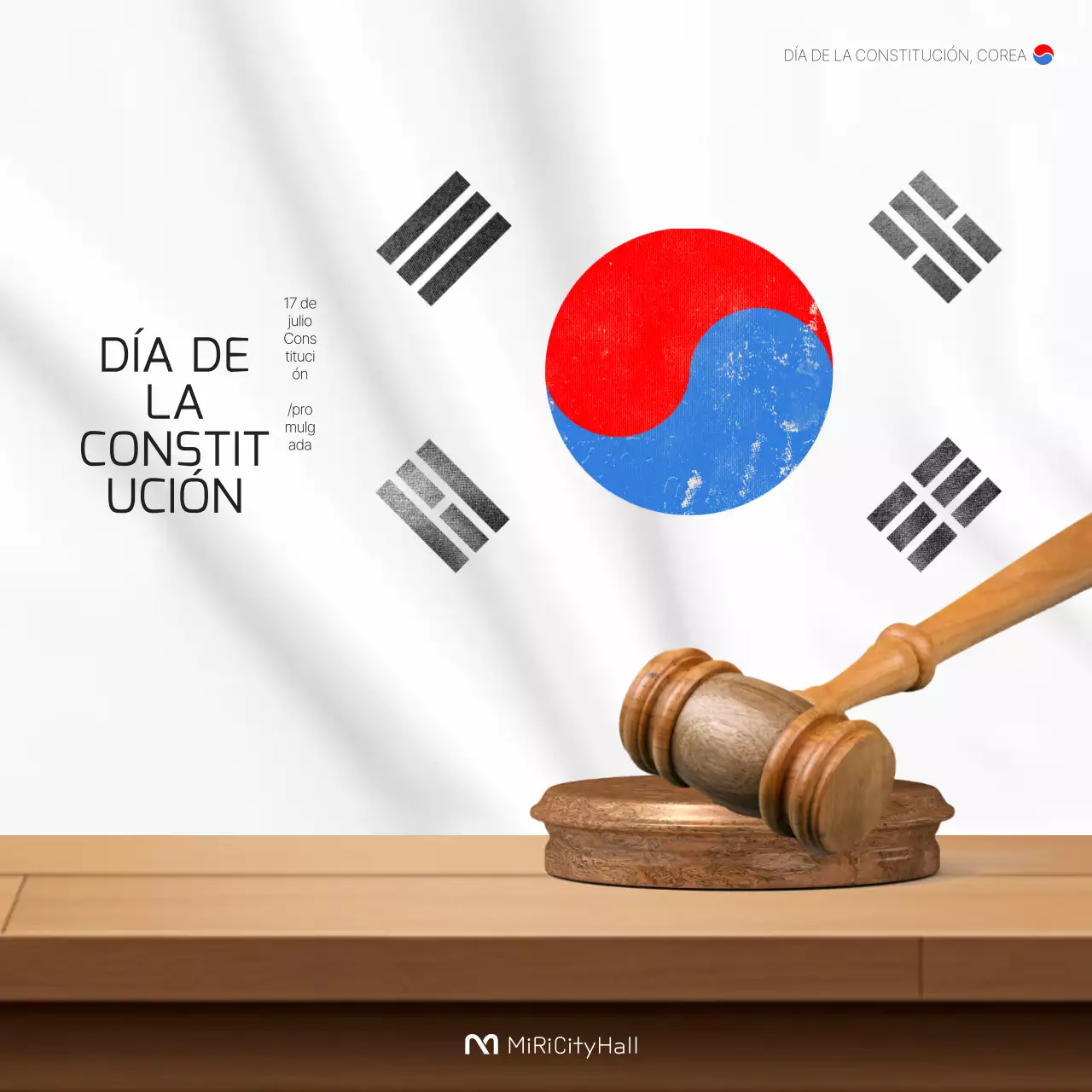 Blanco y marrón para un moderno Día de la Constitución