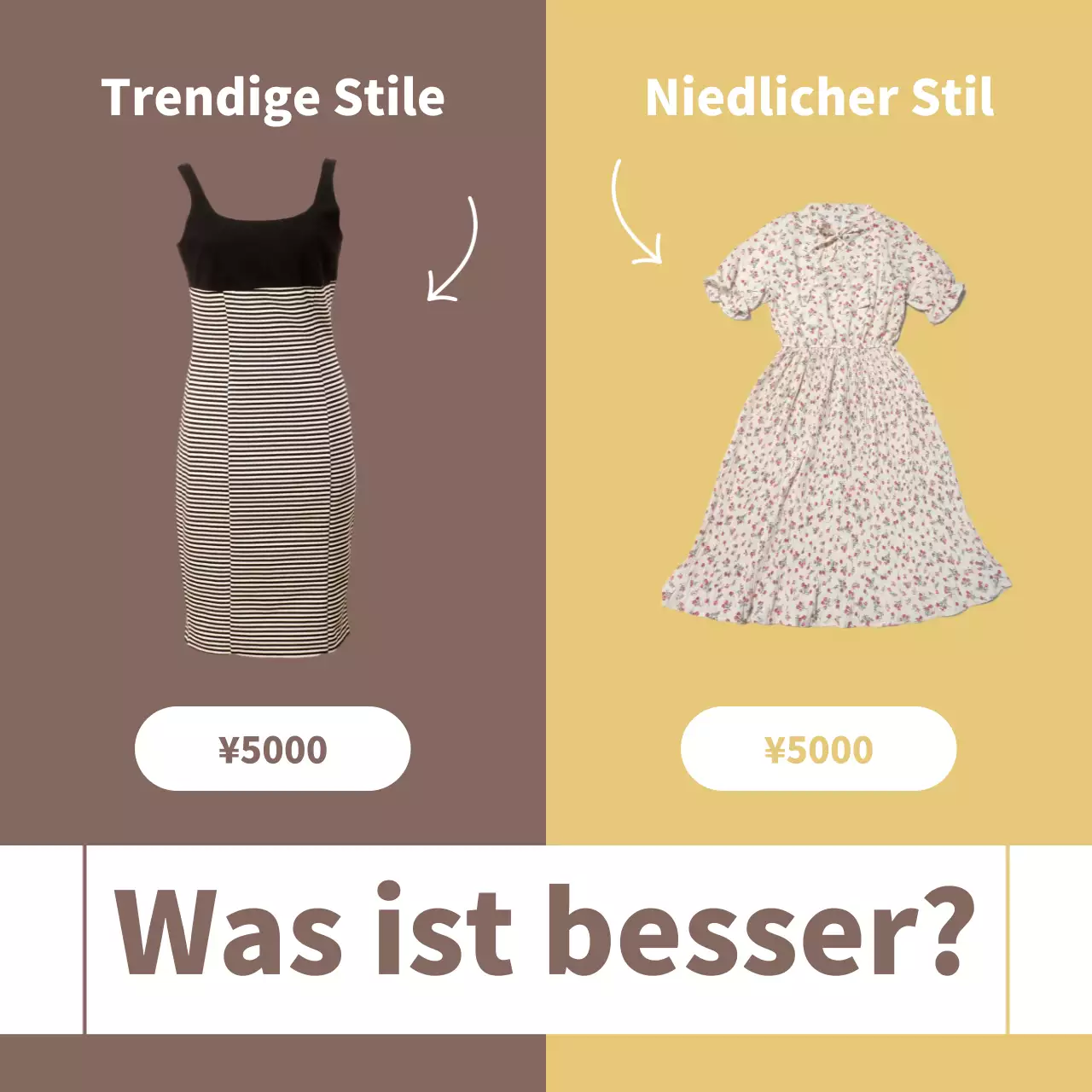 Braun und gelb moderne Kleidung Werbung Beiträge.