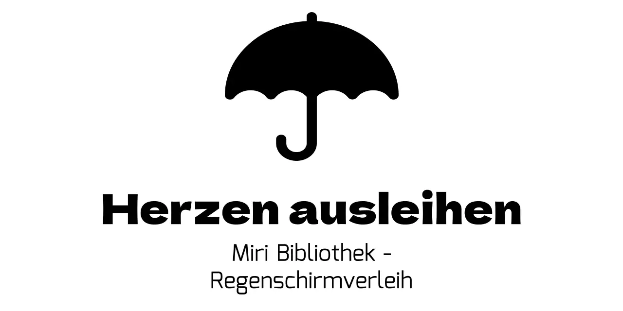 Gestaltung eines Vermietungsdienstes mit einem Regenschirm-Symbol