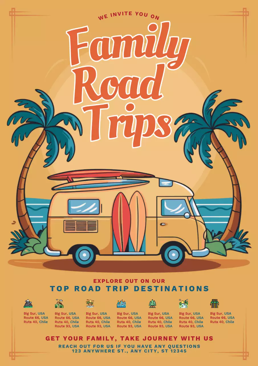 Beige Retro Travel Promotion Poster