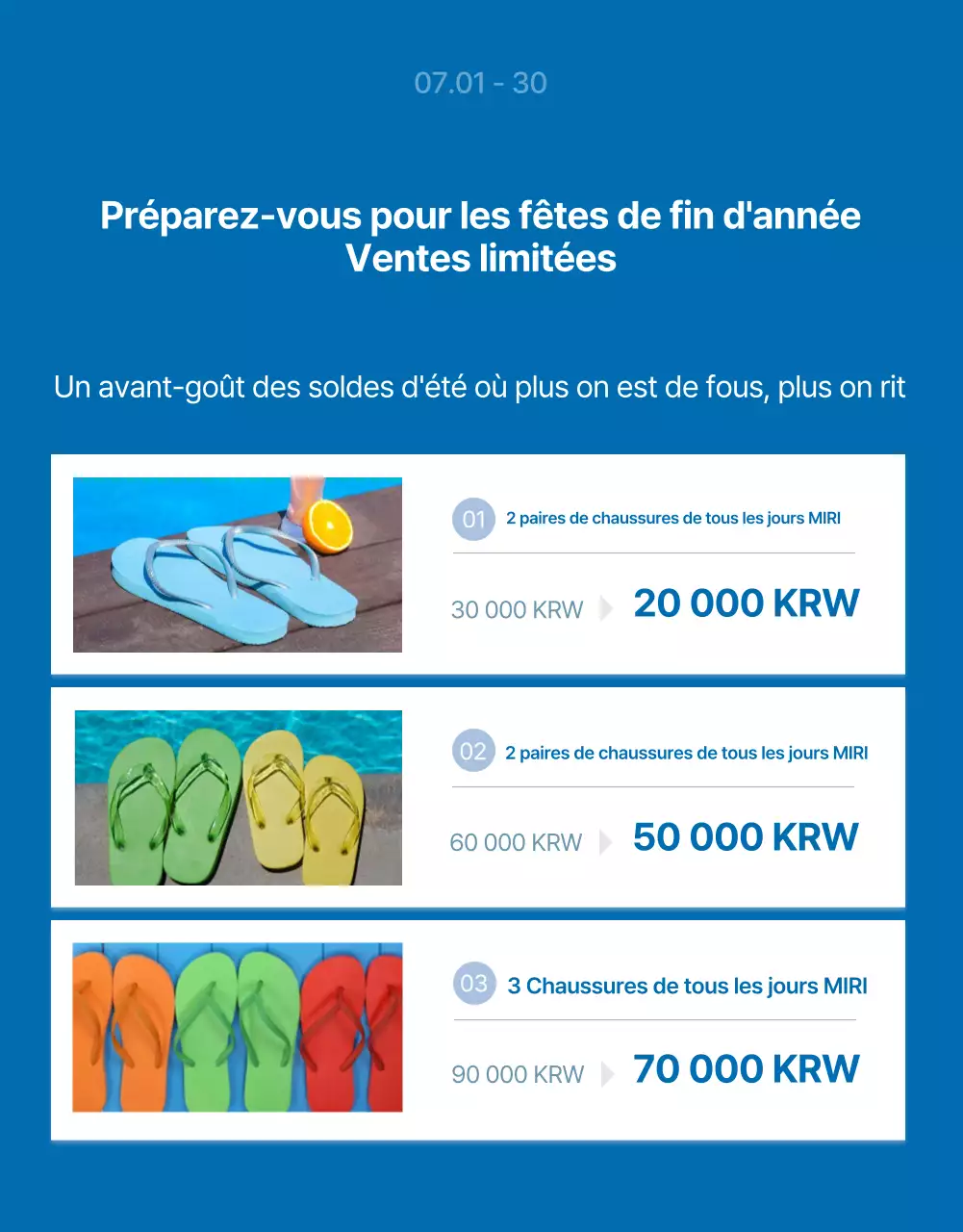 Une introduction simple aux ventes saisonnières en marine et blanc