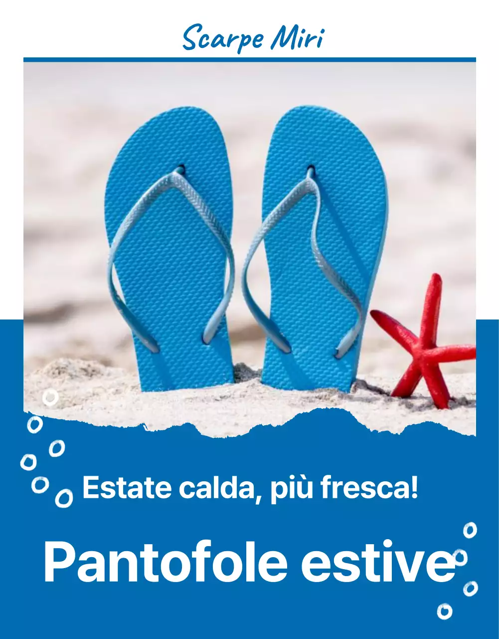 Una semplice introduzione ai saldi stagionali in blu e bianco