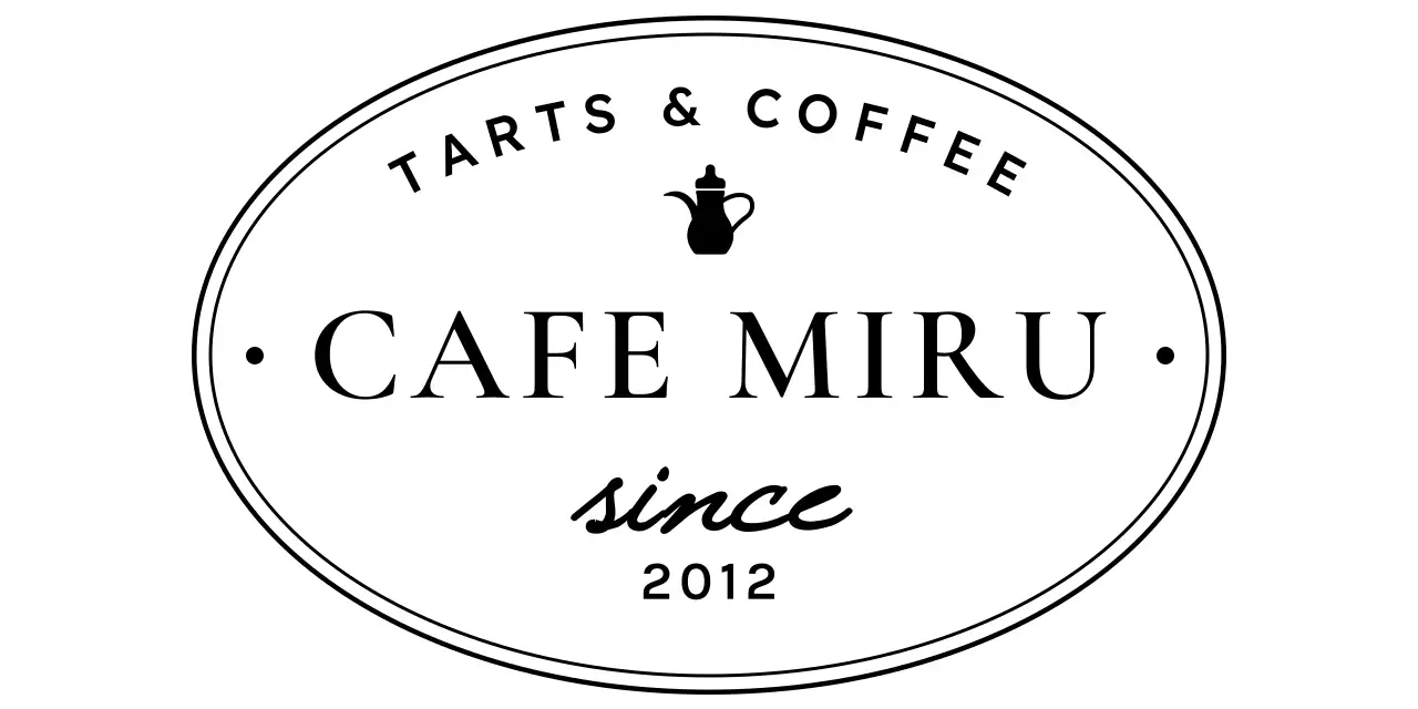 Dessert cafe logo with a classy, circular, line-framed concept