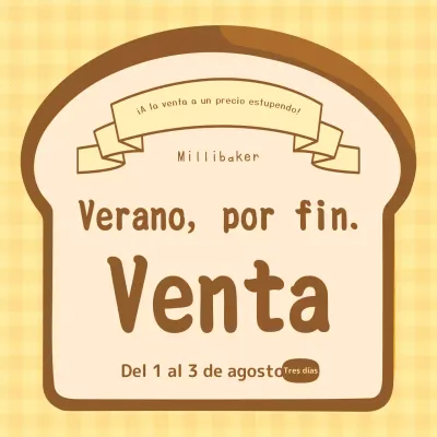 Es una preciosa venta de panadería amarilla y marrón.