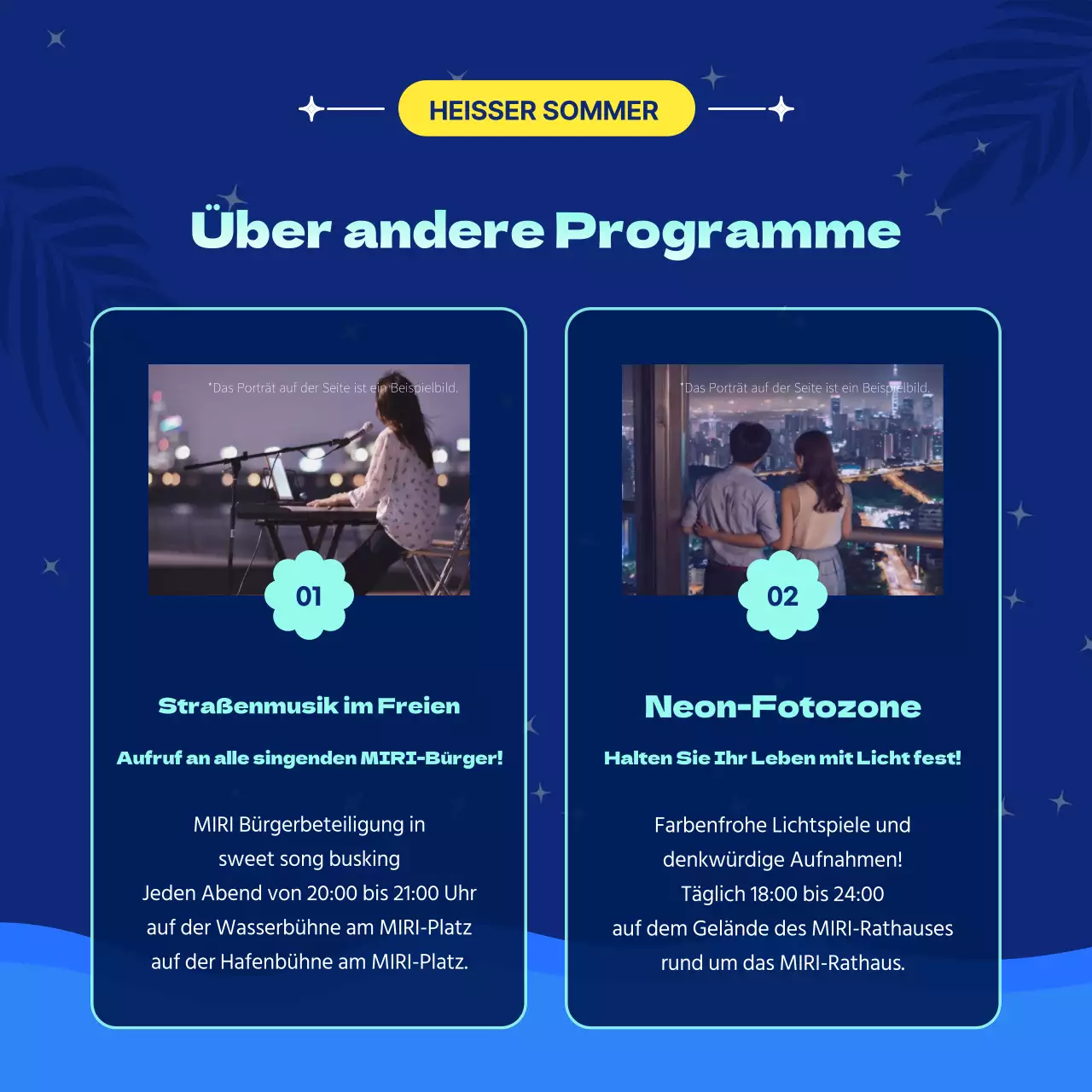 Mit Marineblau und Gelb die Festtagsfeierlichkeiten fördern