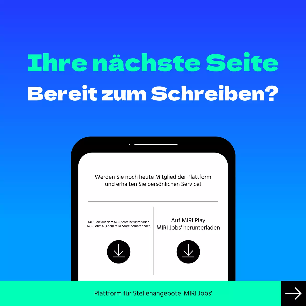 Förderung der modernen Job-Matching-Plattform von Blue and Mint