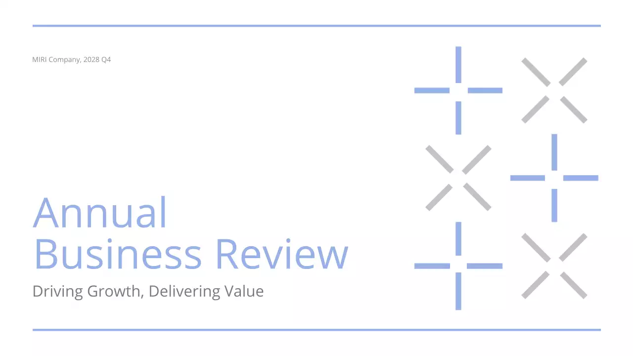 블루 모던 비즈니스 보고서 프레젠테이션