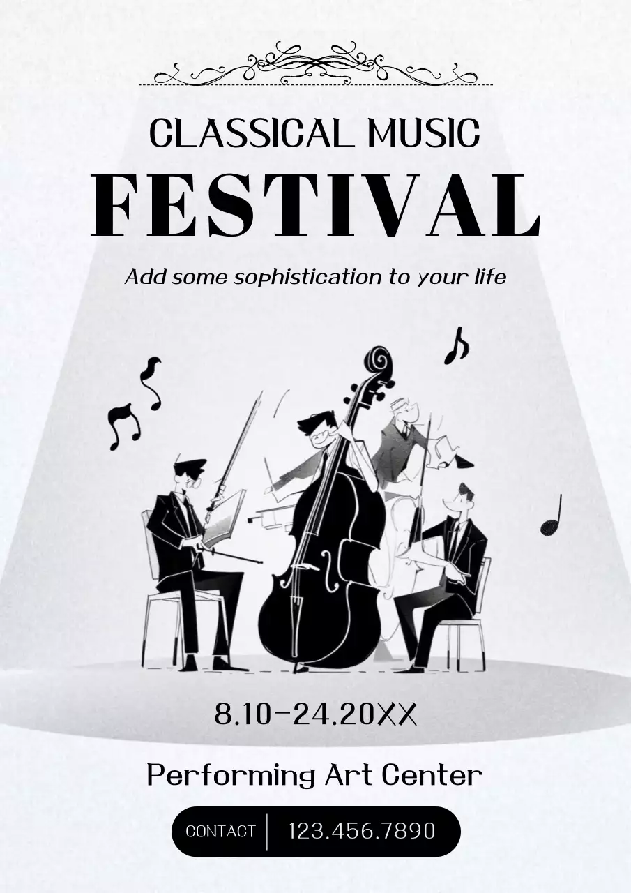 Black Classic Music Event Poster