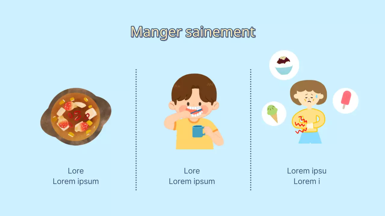 Une présentation de vacances scolaires d'été bleu clair et chartreuse