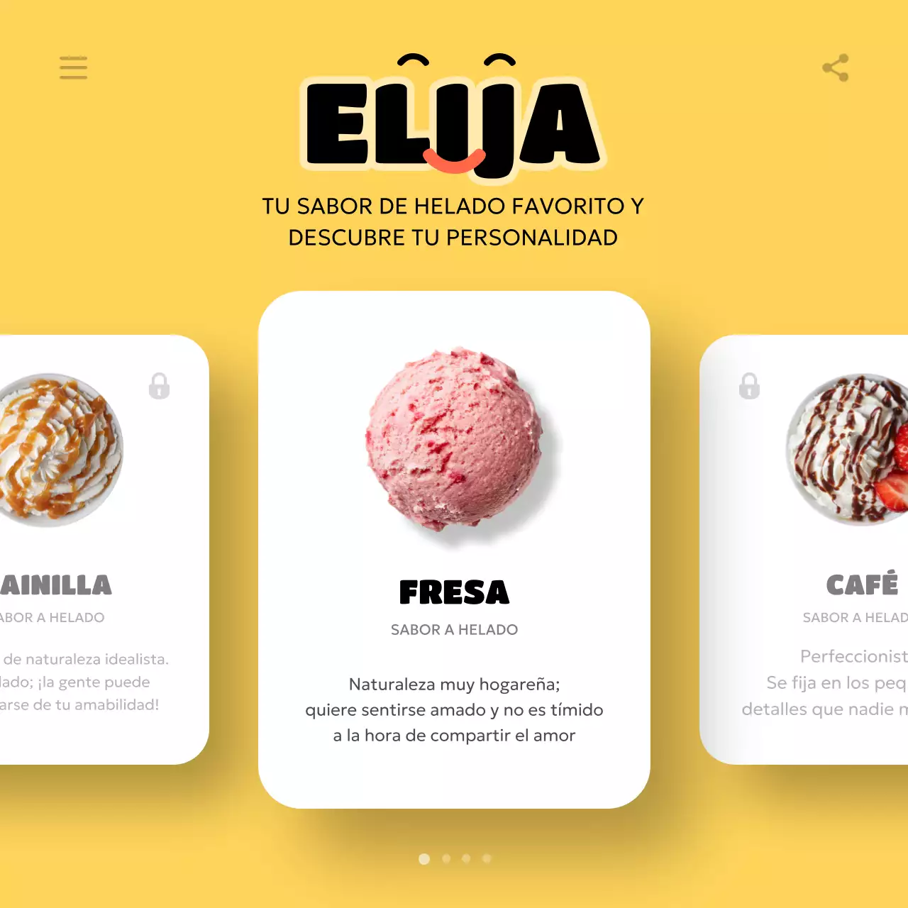 Tipos de personalidad de los helados modernos en amarillo y negro @yellowandblack