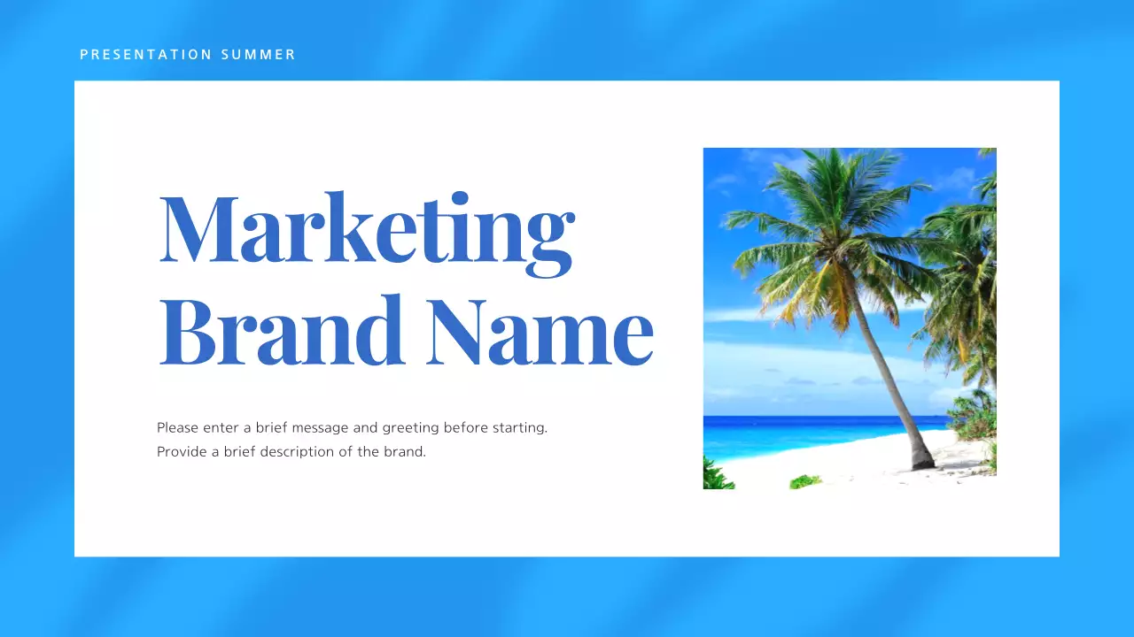 블루 모던 마케팅 프리젠테이션