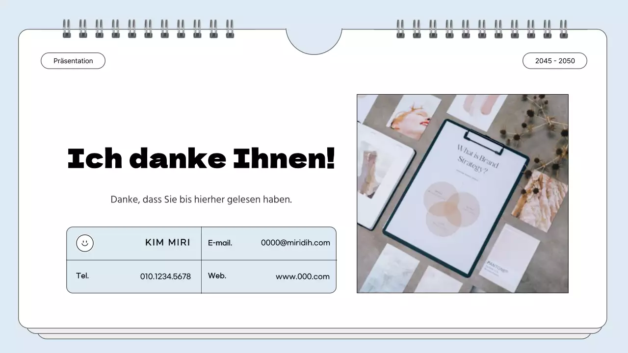 Schlichte Zettelkastenmappe in Hellblau