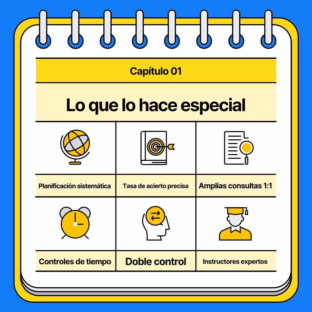 Promocione su escuela de admisión con un toque de azul y amarillo