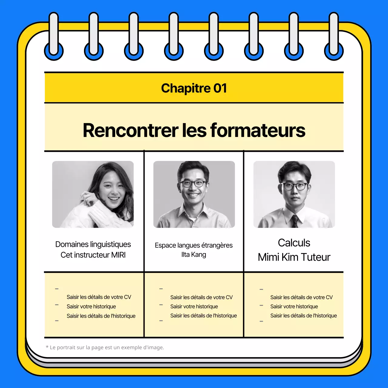 Faites la promotion de votre école d'admission avec une touche de bleu et de jaune