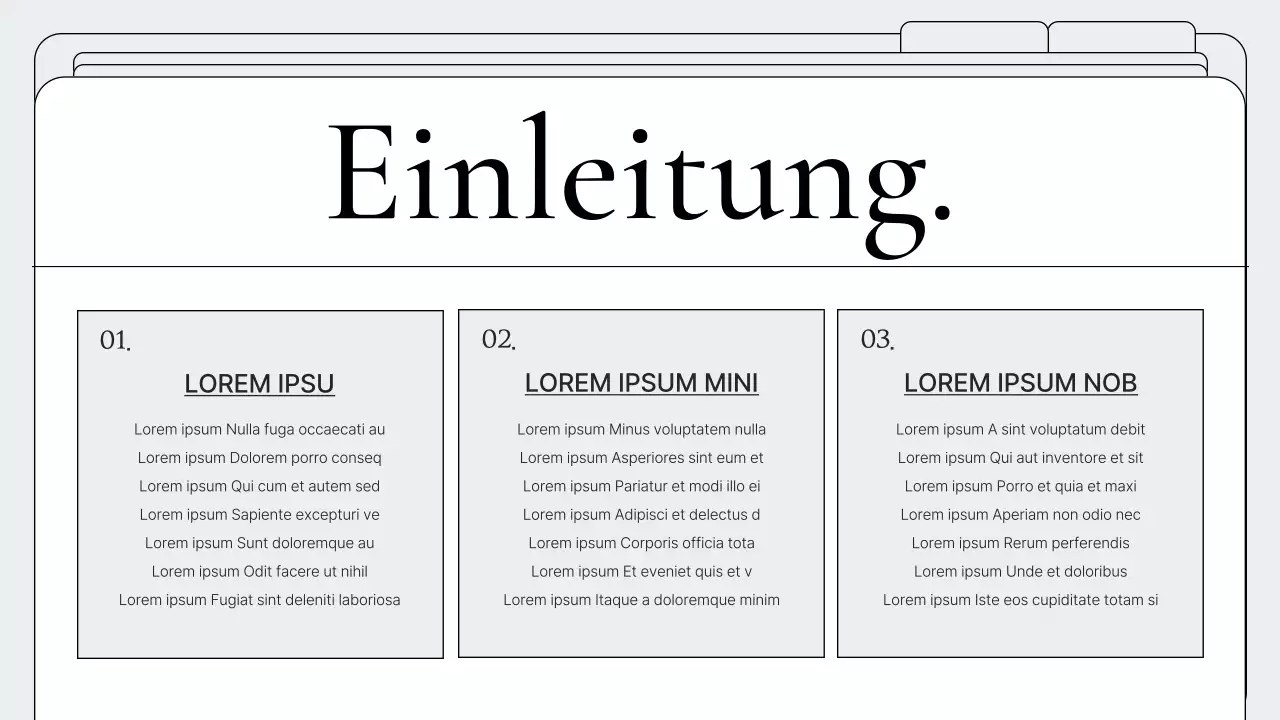 Schlichte Ordner-Rahmen-Mappe in Weiß