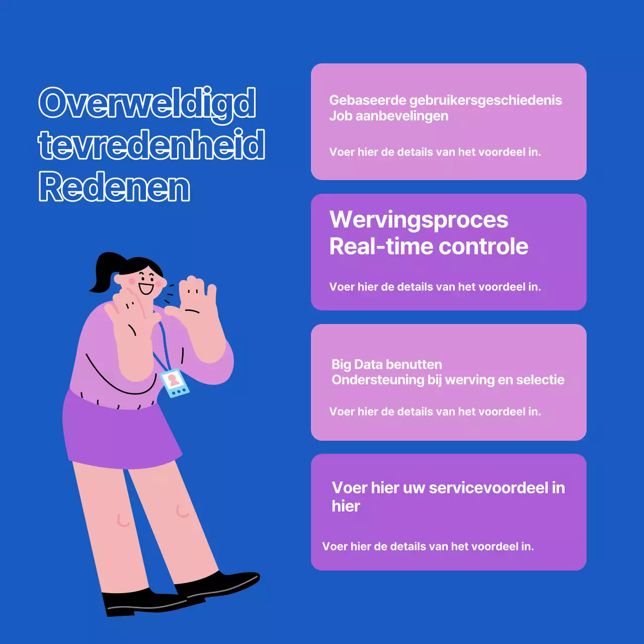 Promoot je vacatureplatform met blauwe en witte accenten