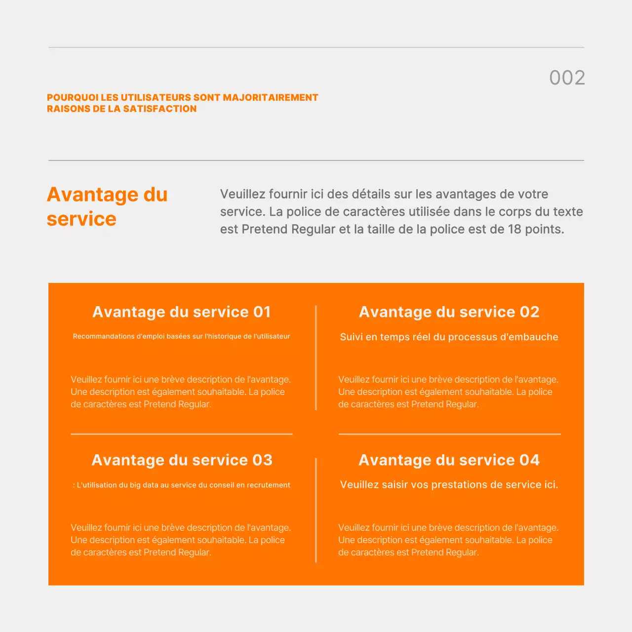 Promouvoir une plateforme de recherche d'emploi noire et orange très tendance