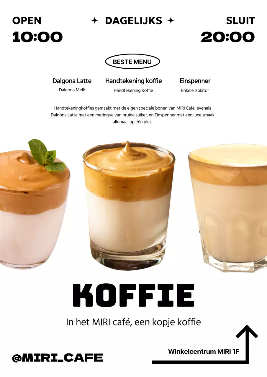 Promoot je cafémenu in een moderne stijl