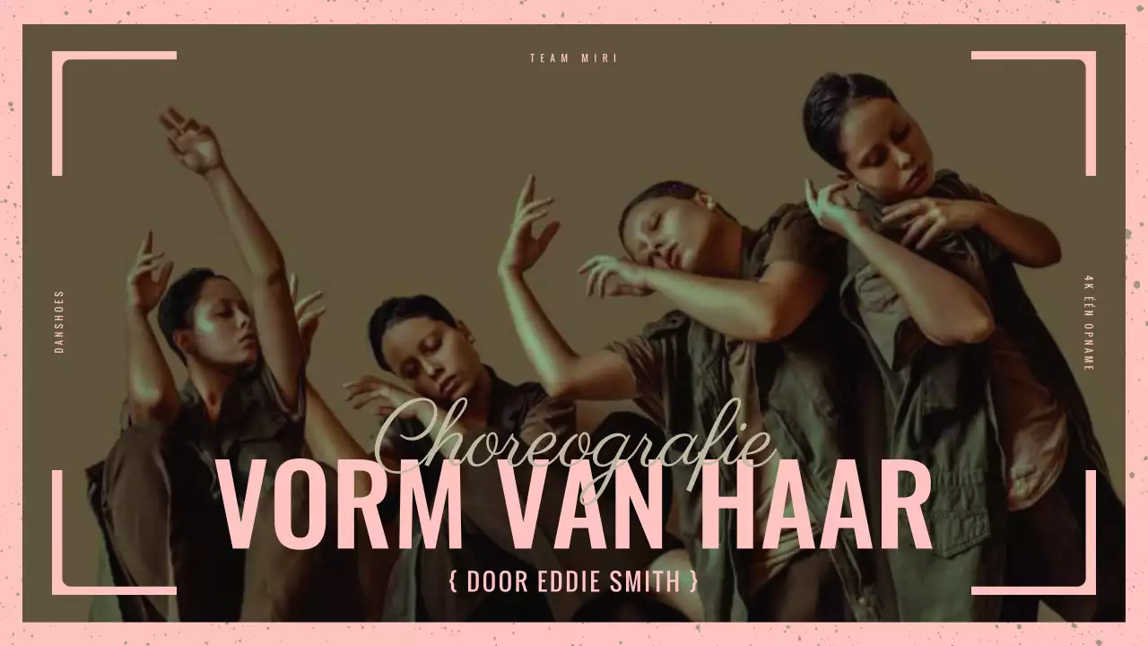 Promoot een moderne dans cover in roze en kaki