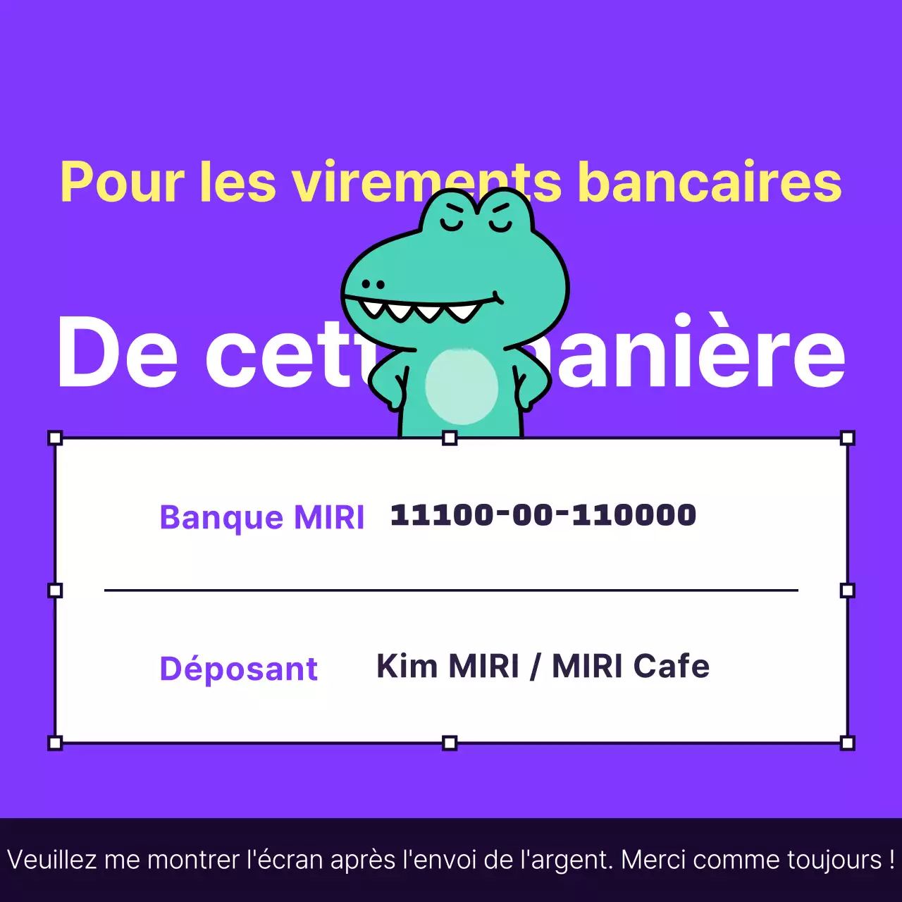 Un guide kitsch jaune et blanc sur l'envoi d'argent par dépôt direct
