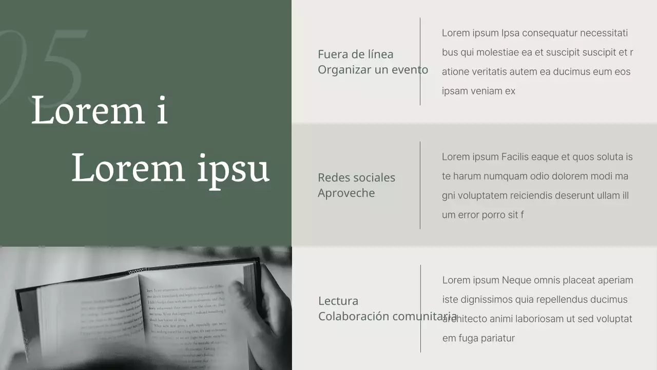 Una elegante propuesta de libro en color caqui