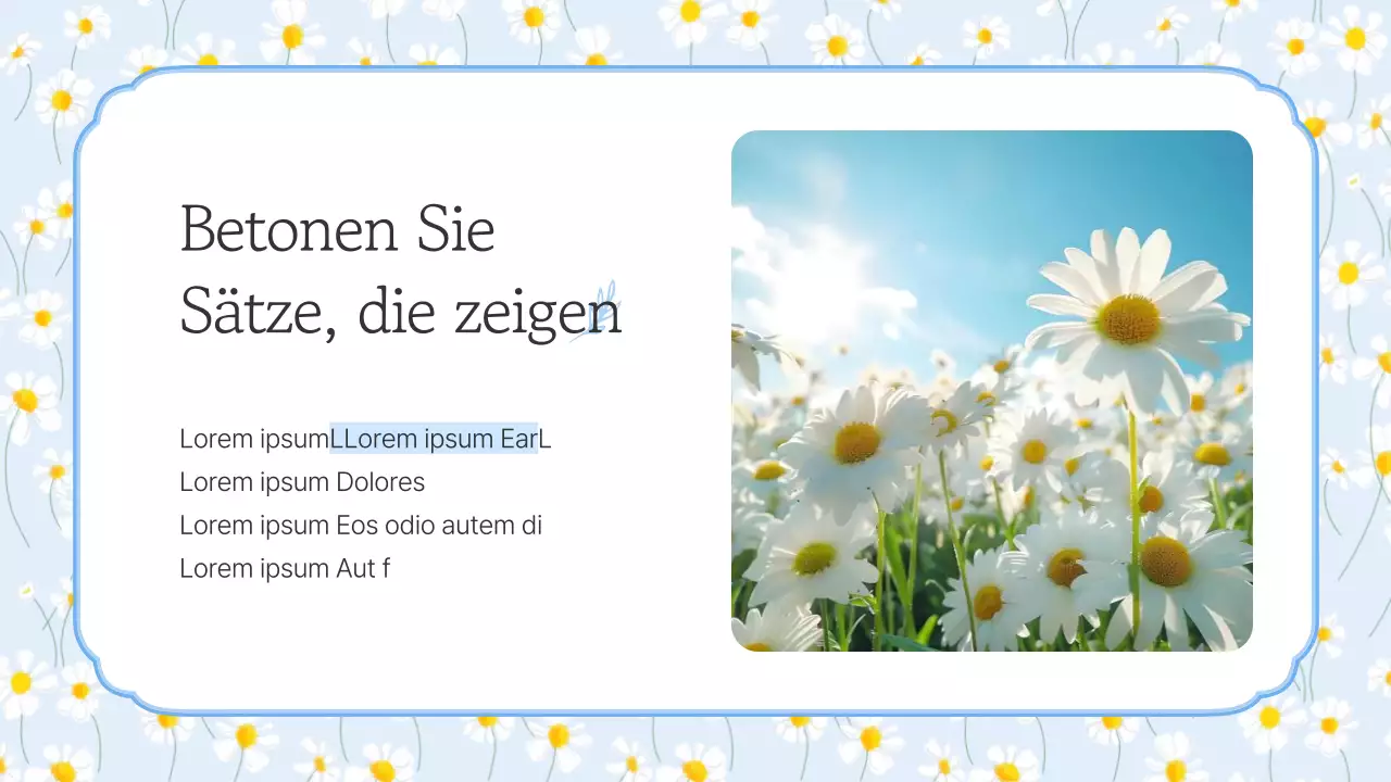 Einfache Sommerblumen in hellblauer und gelber Aufmachung