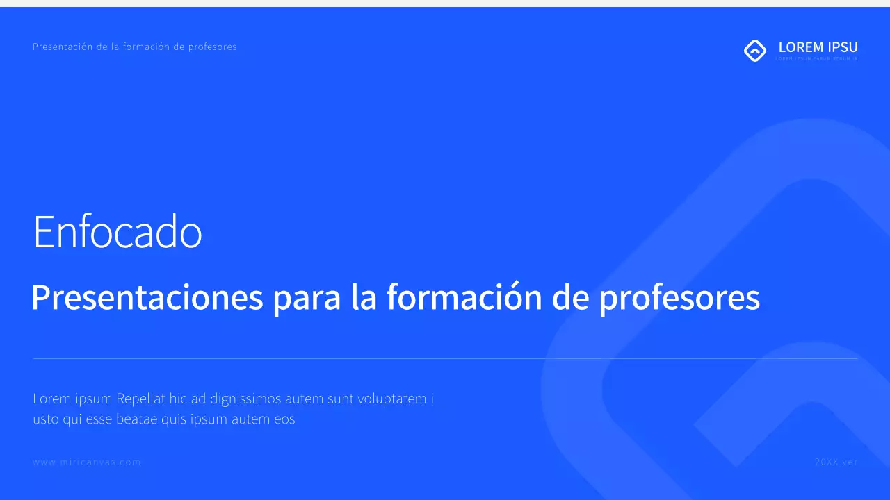 Material sencillo de formación de profesores en azul y negro