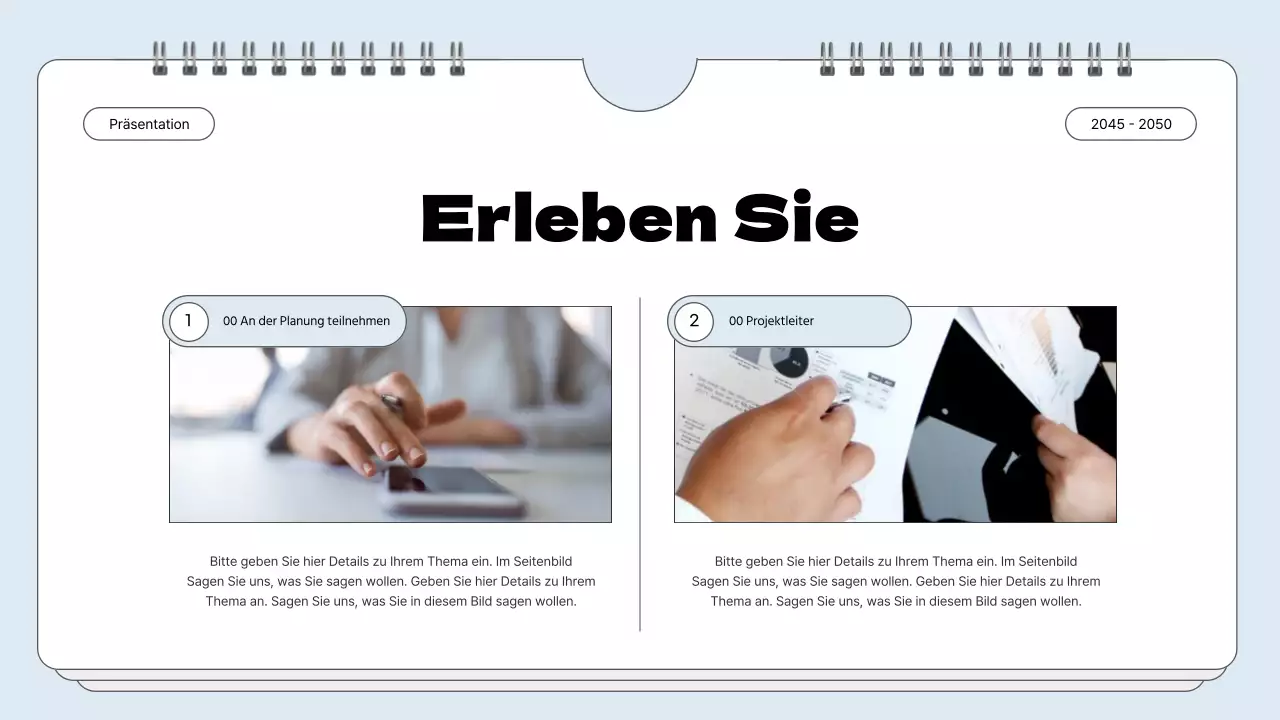 Schlichte Zettelkastenmappe in Hellblau