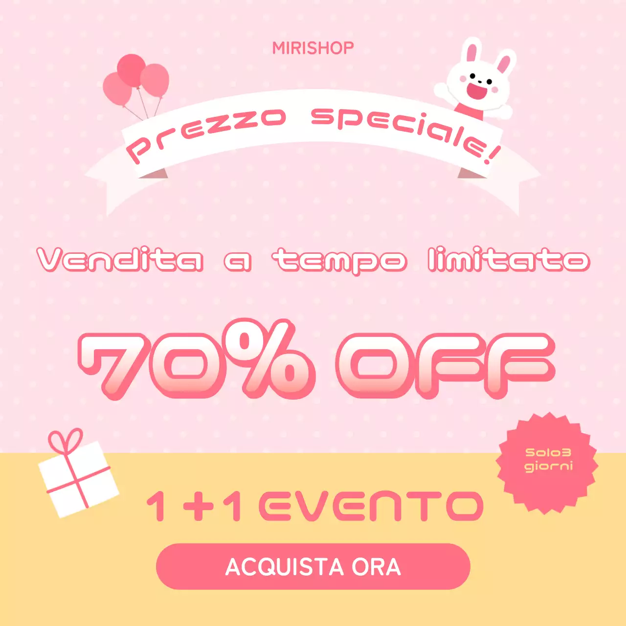 Un semplice post di multiproprietà rosa e giallo