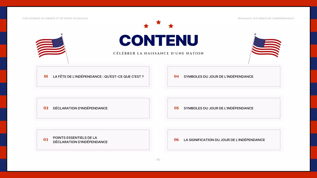 Ressources modernes du 4 juillet en rouge et bleu marine